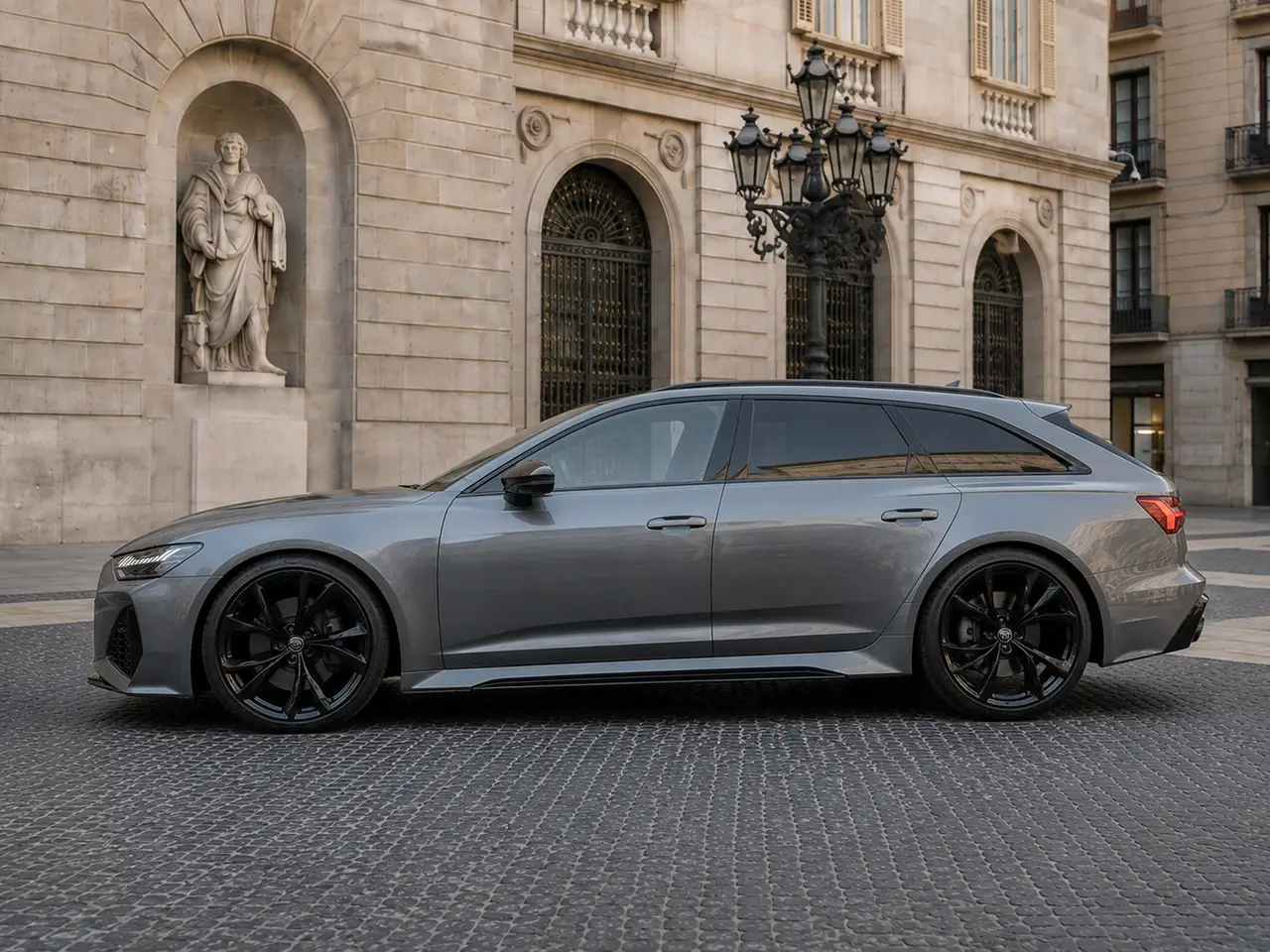 Audi RS6 2022, Außenansicht — Munich Luxury Cars, München. Der Audi RS6 ist kein Zweisitzer-Showstück, sondern ein Kombi mit 591 PS – gebaut für…