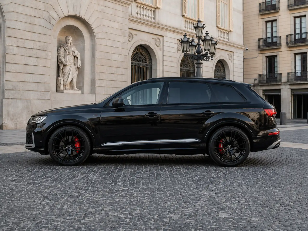 Audi SQ7 7seater 2023, Außenansicht — Munich Luxury Cars, München. Der Audi SQ7 verbindet sieben vollwertige Sitzplätze mit 530 PS und der Fahrdynamik eines…