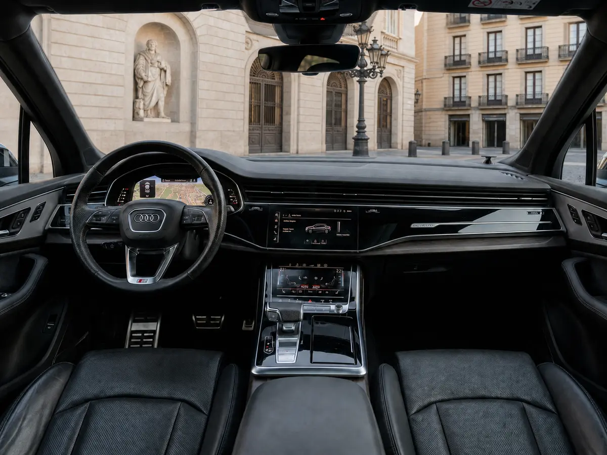 Audi SQ7 7seater 2023, Innenraum — Munich Luxury Cars, München. Der Audi SQ7 verbindet sieben vollwertige Sitzplätze mit 530 PS und der Fahrdynamik eines…