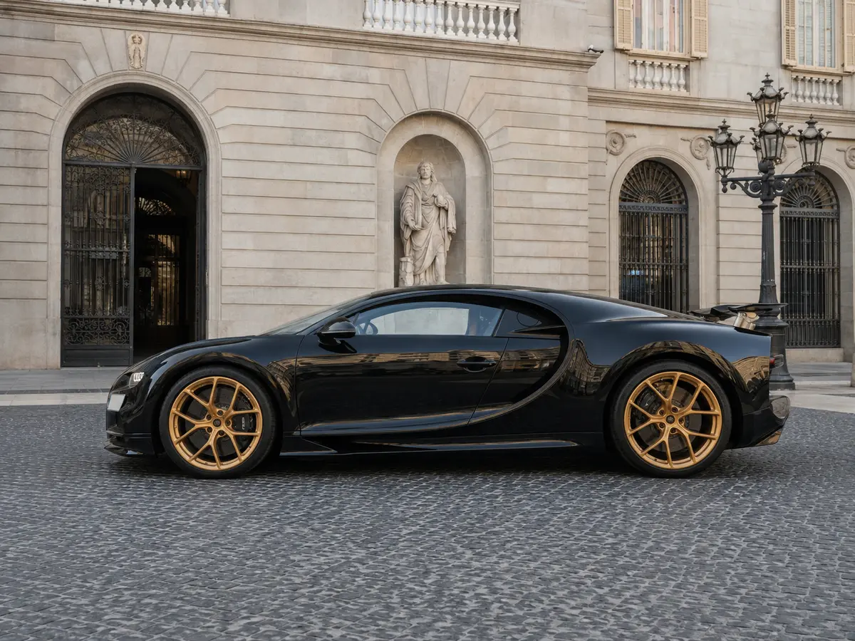 Bugatti Chiron 110 Ani 2019, Außenansicht — Munich Luxury Cars, München. Mit 1500 PS gehört der Bugatti Chiron 110 Ani zu den leistungsstärksten Fahrzeugen, die…