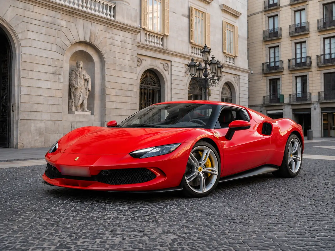 Ferrari 296 GTB 2023 — Munich Luxury Cars, München. Der Ferrari 296 GTB verbindet einen V6 mit Elektrounterstützung zu einer Systemleistung…
