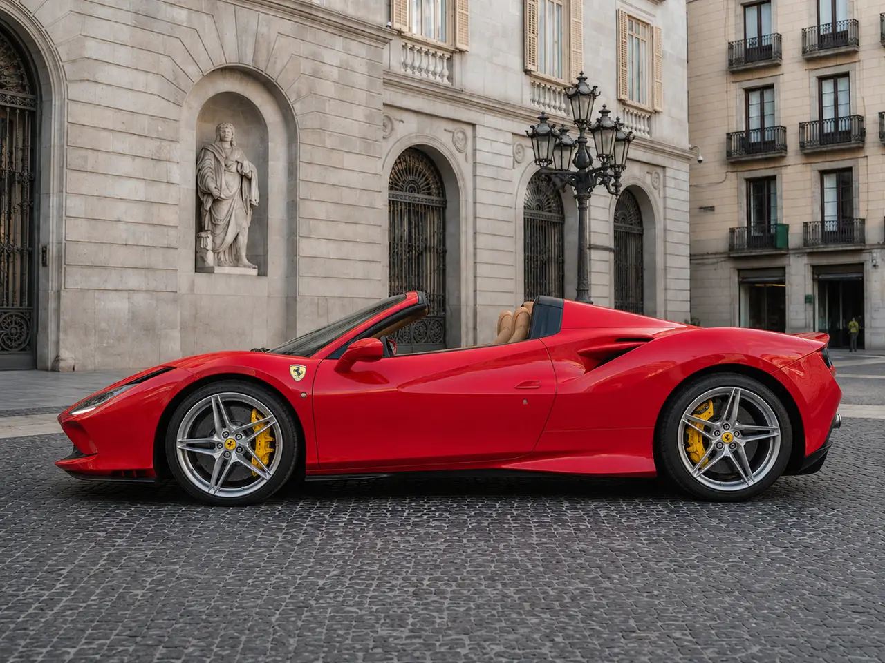 Ferrari F8 Tributo Spider Red 2023, Außenansicht — Munich Luxury Cars, München. Der Ferrari F8 Tributo Spider in Rot verbindet den kompromisslosen Charakter eines…