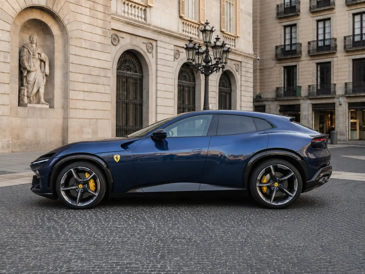 Ferrari Purosangue 2024, Frontansicht — Munich Luxury Cars, München. Der Ferrari Purosangue ist innerhalb der Flotte ein Sonderfall: fünf Sitzplätze, 715 PS…