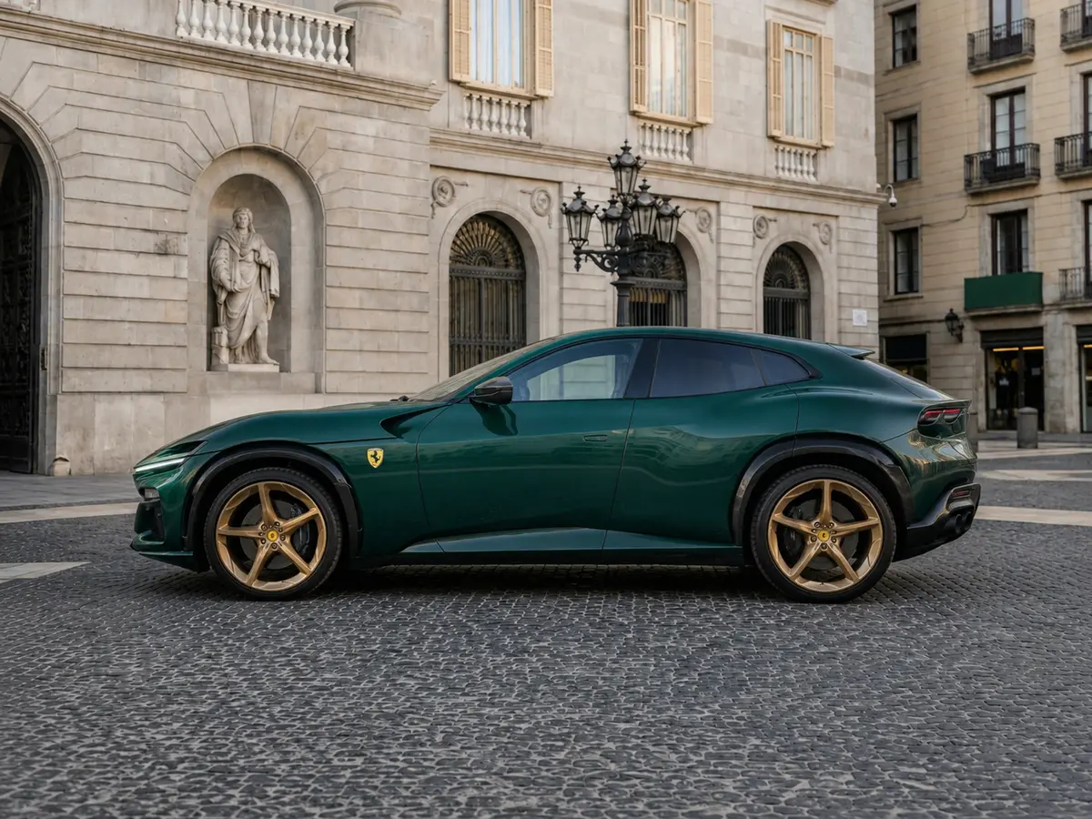 Ferrari Purosangue Atelier 2025, Frontansicht — Munich Luxury Cars, München. Der Purosangue ist Ferraris Antwort auf die Frage, ob sich zwölf Zylinder-Charakter und…