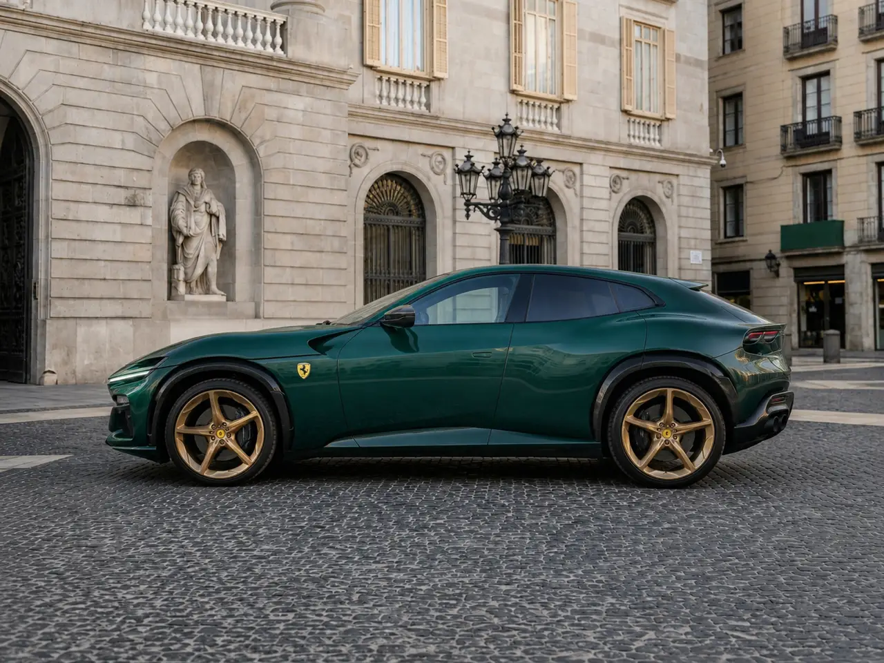Ferrari Purosangue Atelier 2025, Frontansicht — Munich Luxury Cars, München. Der Purosangue ist Ferraris Antwort auf die Frage, ob sich zwölf Zylinder-Charakter und…