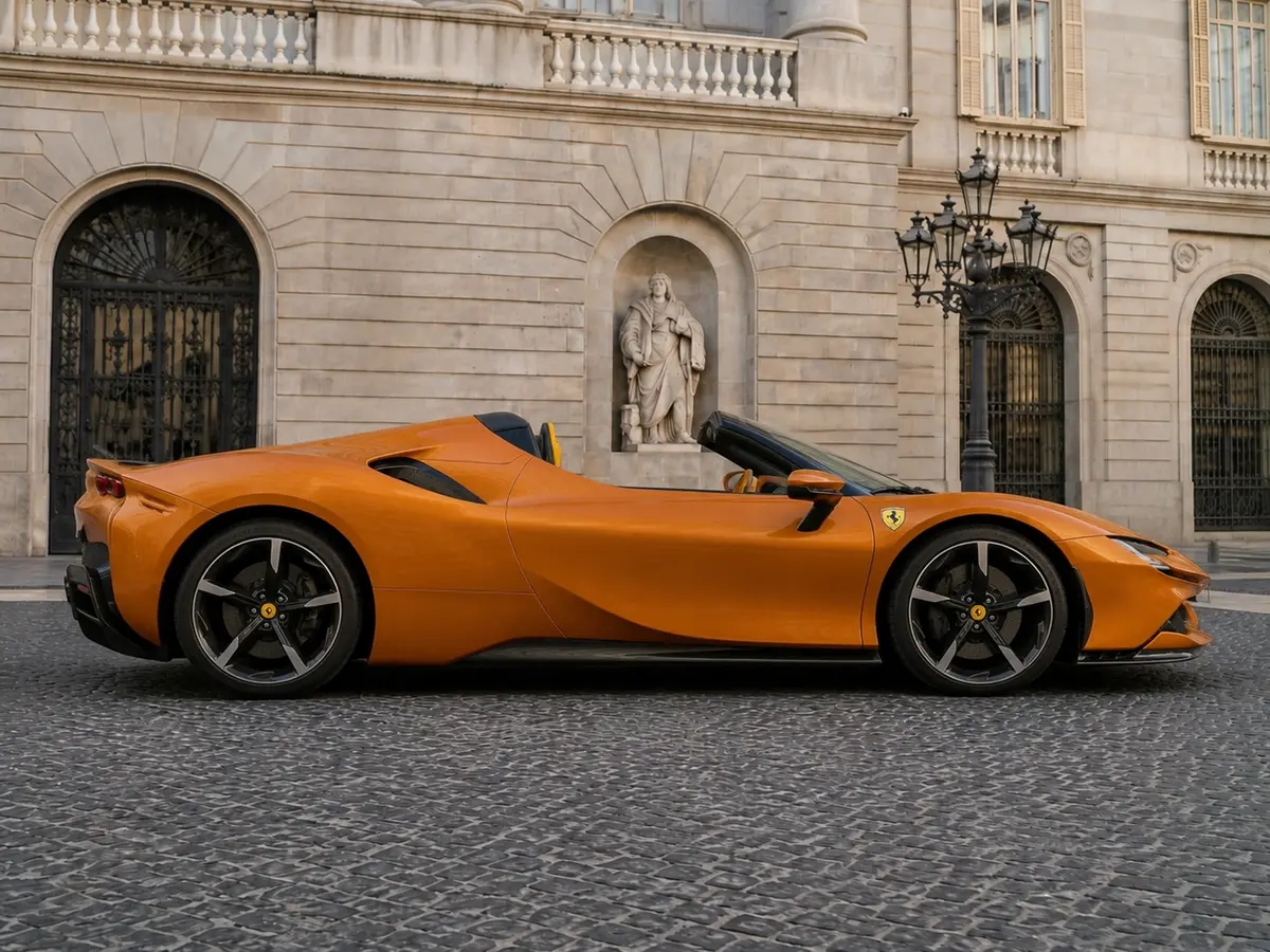 Ferrari SF90 Spider Tailor Made 2025, Frontansicht — Munich Luxury Cars, München. Der Ferrari SF90 Spider in der Tailor Made Ausführung ist die offene Variante des…