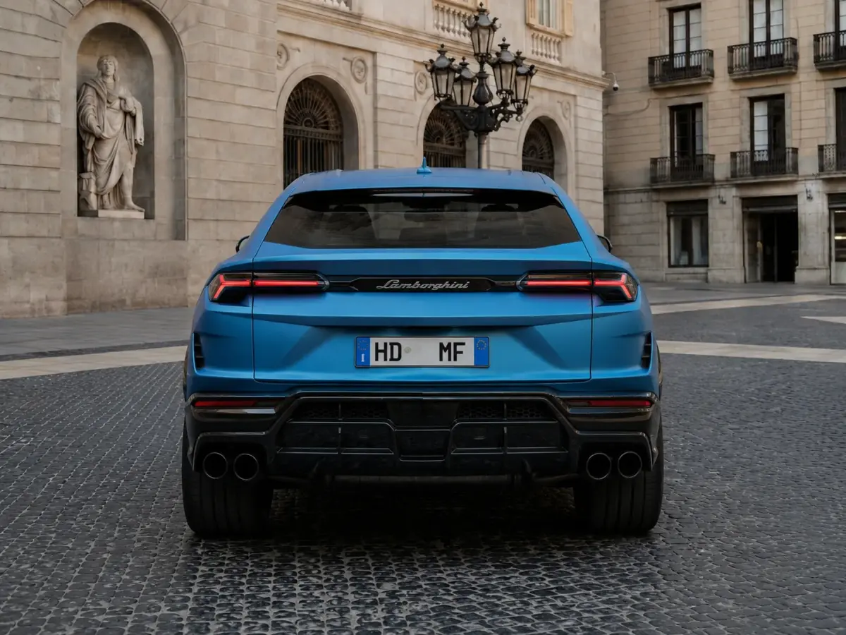 Lamborghini Urus SE 2025, Frontansicht — Munich Luxury Cars, München. Der Lamborghini Urus SE verbindet die Fahrdynamik eines Supersportwagens mit dem Format…