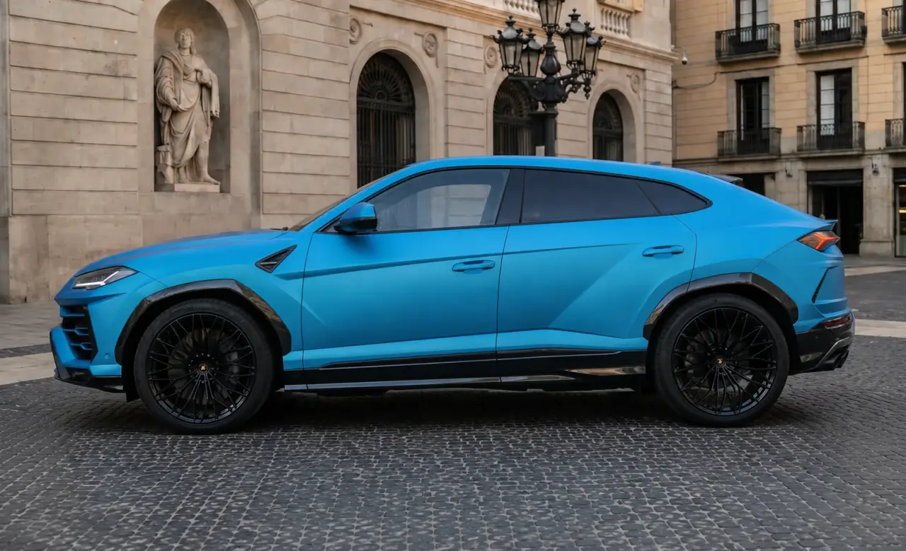 Lamborghini Urus SE 2025, Innenraum — Munich Luxury Cars, München. Der Lamborghini Urus SE verbindet die Fahrdynamik eines Supersportwagens mit dem Format…