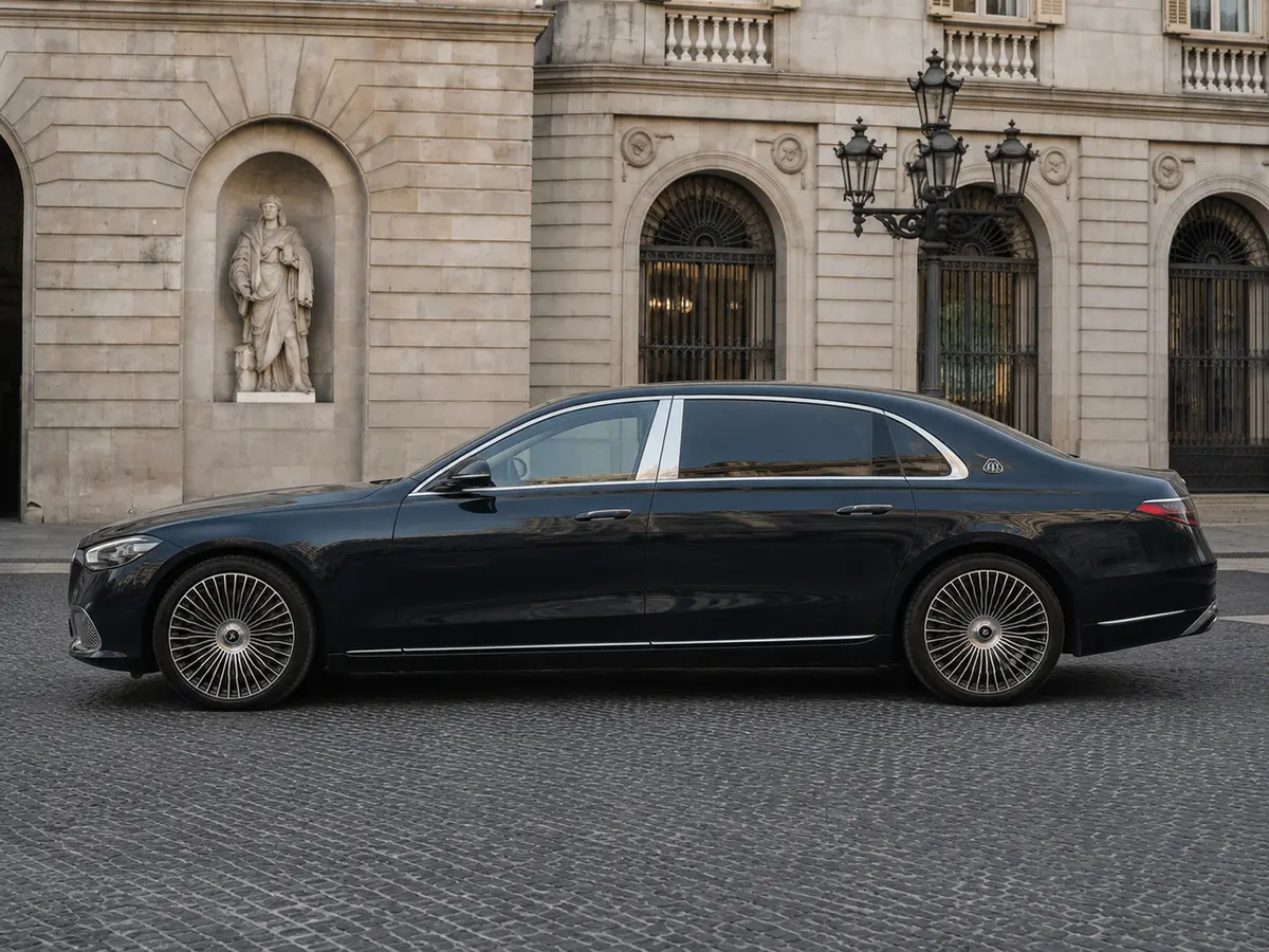 Maybach S580 2023, Außenansicht — Munich Luxury Cars, München. Der Maybach S580 aus dem Modelljahr 2023 steht für die ruhige, repräsentative Seite des…