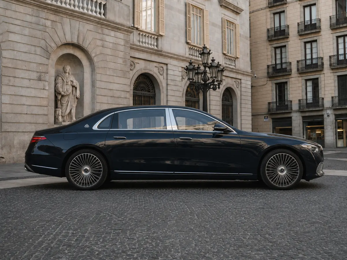 Maybach S580 2023, Frontansicht — Munich Luxury Cars, München. Der Maybach S580 aus dem Modelljahr 2023 steht für die ruhige, repräsentative Seite des…