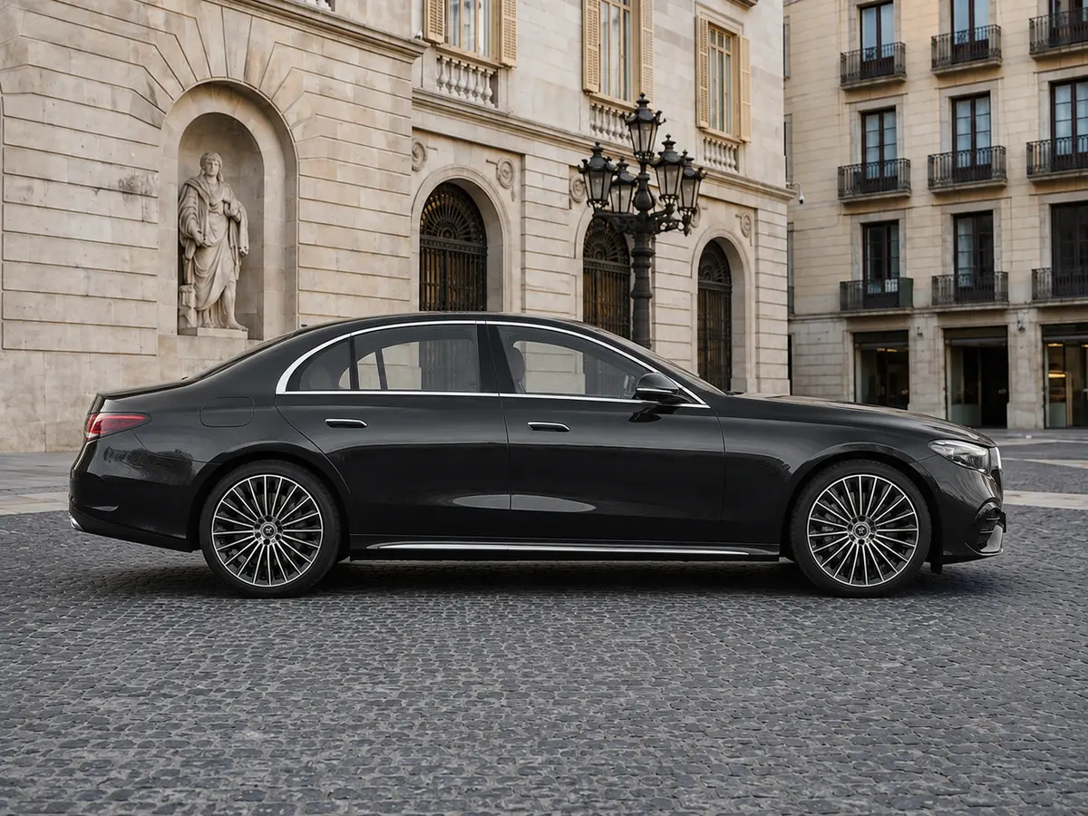 Mercedes Benz E-klasse 220d Premium Plus 2026, Frontansicht — Munich Luxury Cars, München. Der Mercedes-Benz E-Klasse 220d Premium Plus, Baujahr 2026, verkörpert die Sorte Luxus,…