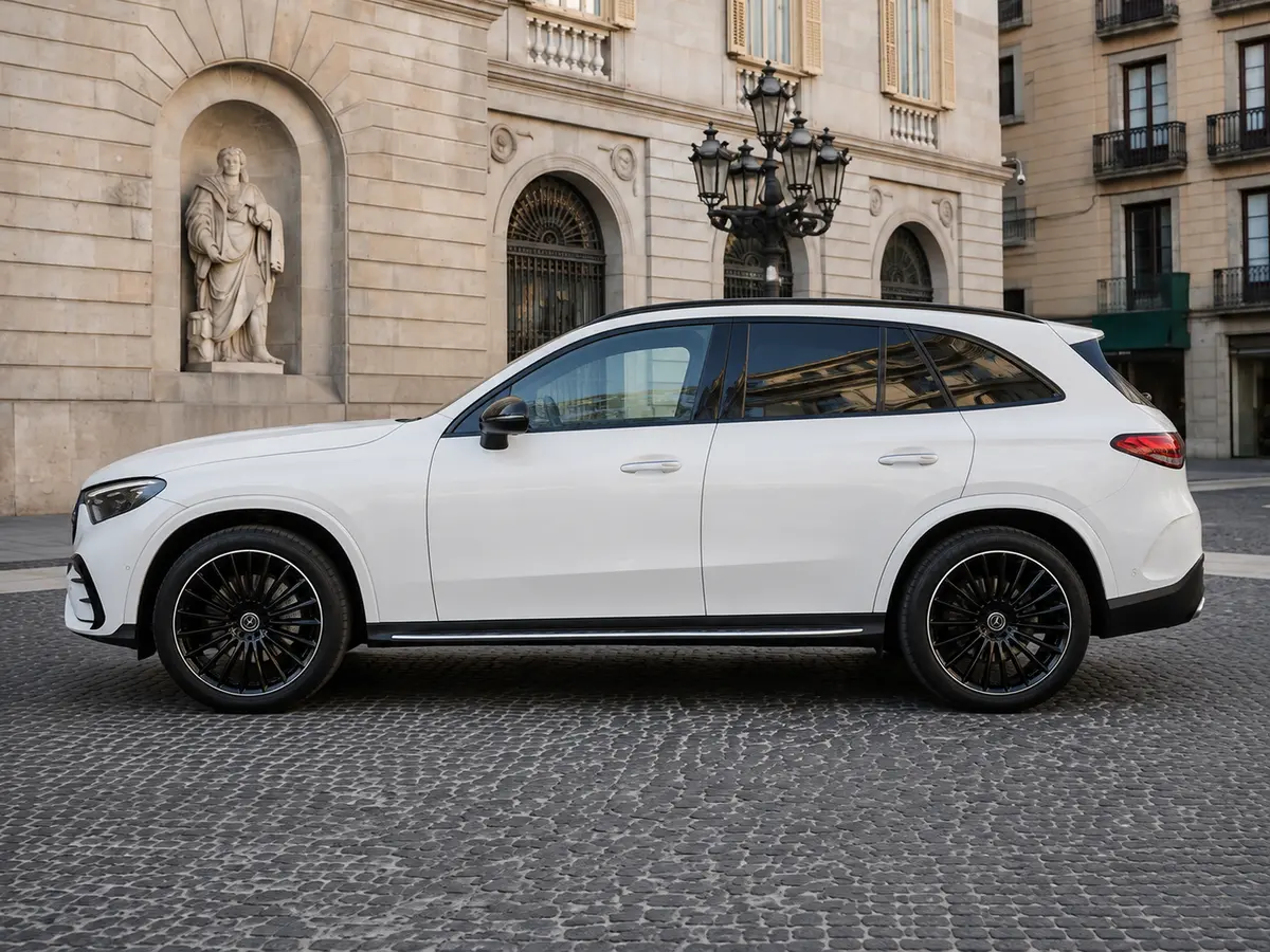 Mercedes Benz GLC 2025, Außenansicht — Munich Luxury Cars, München. Der Mercedes Benz GLC aus dem Modelljahr 2025 verbindet die Ausmaße eines klassischen…