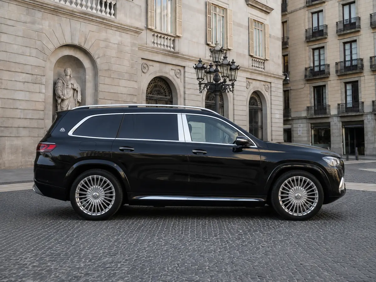 Mercedes Benz GLS Maybach 2022, Frontansicht — Munich Luxury Cars, München. Der Mercedes-Maybach GLS ist ein SUV, das sich wie eine Repräsentationslimousine fährt:…