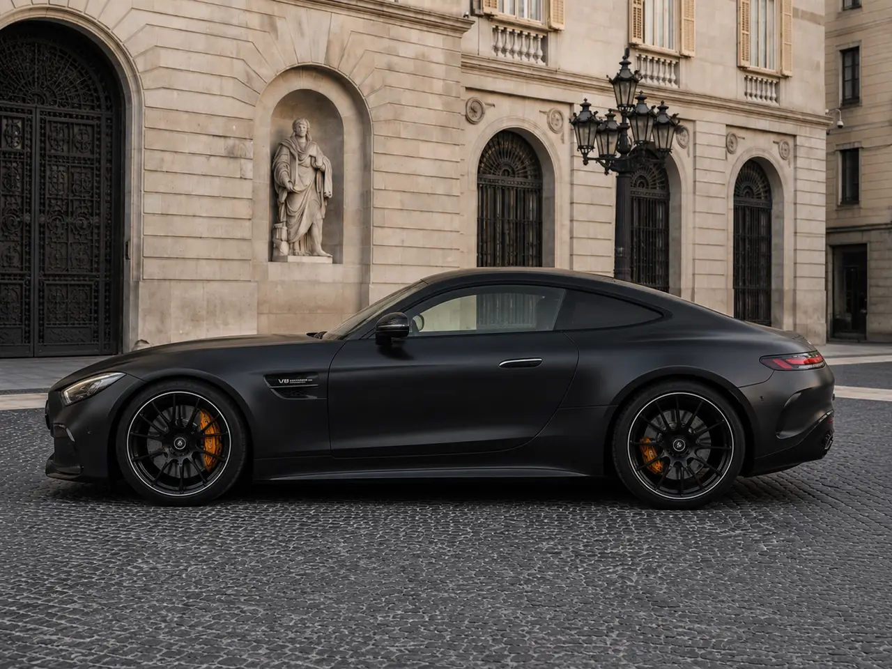 Mercedes Benz GT63 AMG Coupe 2024, внешний вид — Munich Luxury Cars, Мюнхен. Mercedes-Benz GT63 AMG Coupe 2024 года — двухместный спорткар с отдачей двигателя в 577…