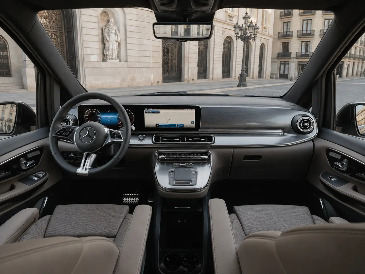 Mercedes Benz V300 4x4 XL Exclusive 7 seats 2025, Innenraum — Munich Luxury Cars, München. Der Mercedes-Benz V300 4x4 XL Exclusive aus 2025 ist auf Platz und Komfort ausgelegt,…