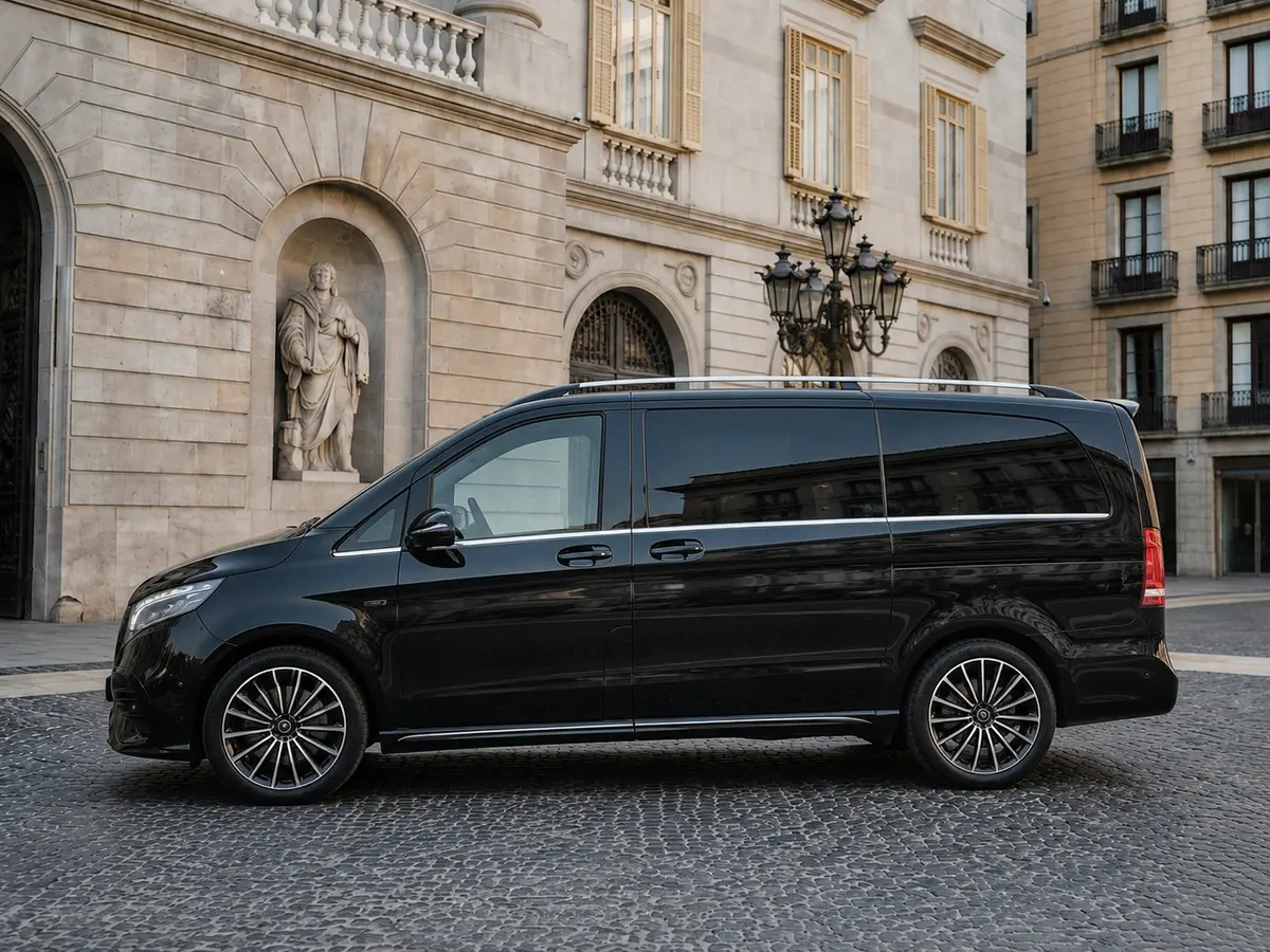 Mercedes Benz V300 4x4 XL VIP (Captain, 7 seat) 2025, Außenansicht — Munich Luxury Cars, München. Der Mercedes-Benz V300 4x4 XL VIP ist für Gruppen gebaut, die auf einer Fahrt…
