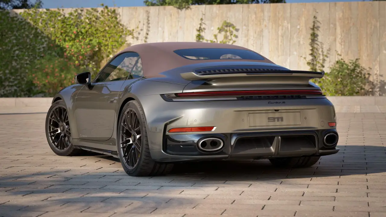Porsche 911 992 Carrera Turbo S Cabrio 2026, Außenansicht — Munich Luxury Cars, München. Der Porsche 911 Turbo S Cabrio (992er-Generation, Modelljahr 2026) verbindet die…