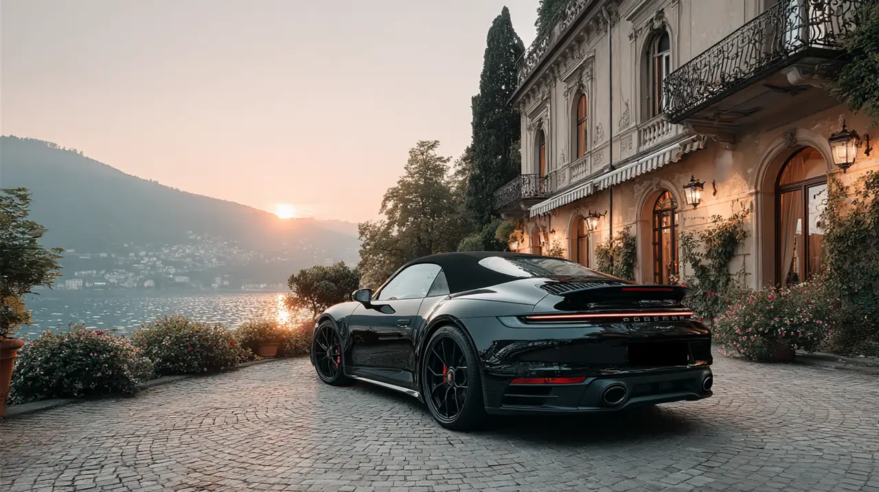 Porsche 992 Carrera 4 GTS Cabrio 2024, Frontansicht — Munich Luxury Cars, München. Der 2024er Porsche 992 Carrera 4 GTS als Cabrio verbindet zwei Welten, die selten so…