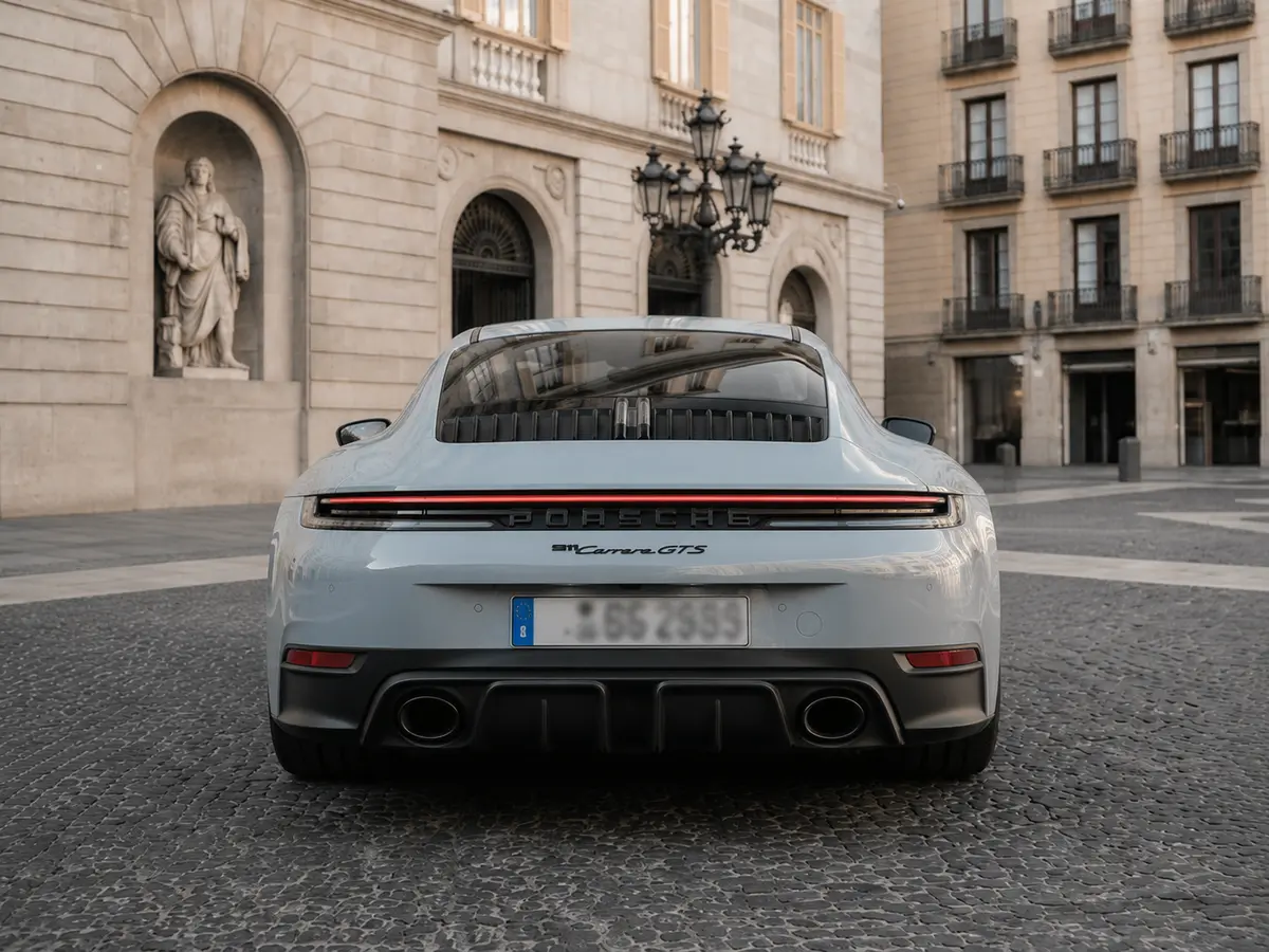 Porsche Carrera Spyder 992,2 GTS 2025, Heckansicht — Munich Luxury Cars, München. Der Porsche Carrera Spyder 992,2 GTS verbindet die Offenheit eines Cabrios mit der…
