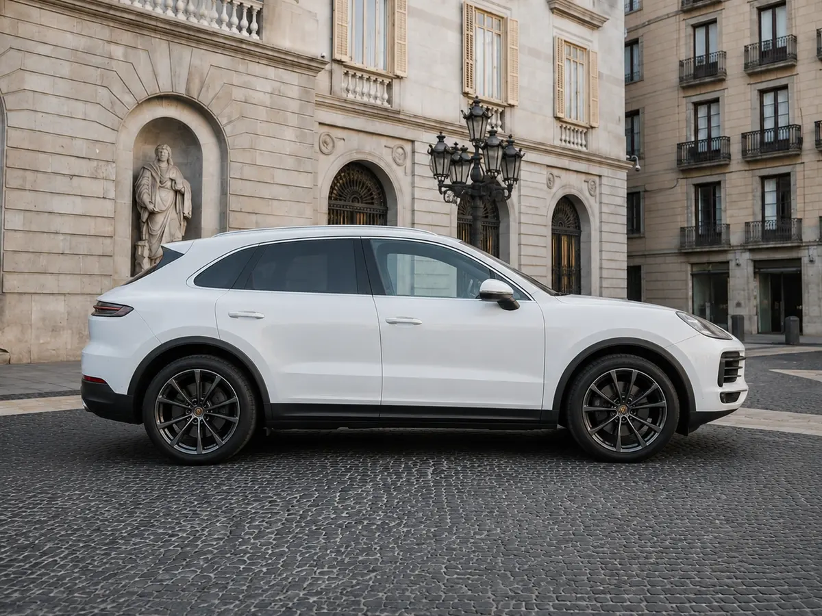 Porsche Cayenne 2025, Frontansicht — Munich Luxury Cars, München. Der Porsche Cayenne verbindet die Fahrpräzision der Sportwagenmarke mit dem Platzangebot…