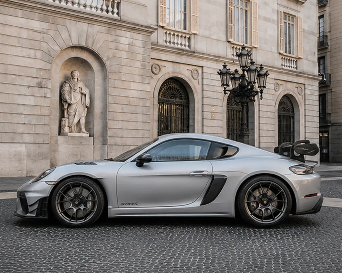 Porsche GT4 RS 2024, Außenansicht — Munich Luxury Cars, München. Der Porsche GT4 RS aus 2024 ist kein Auto für den bequemen Kompromiss, sondern für…