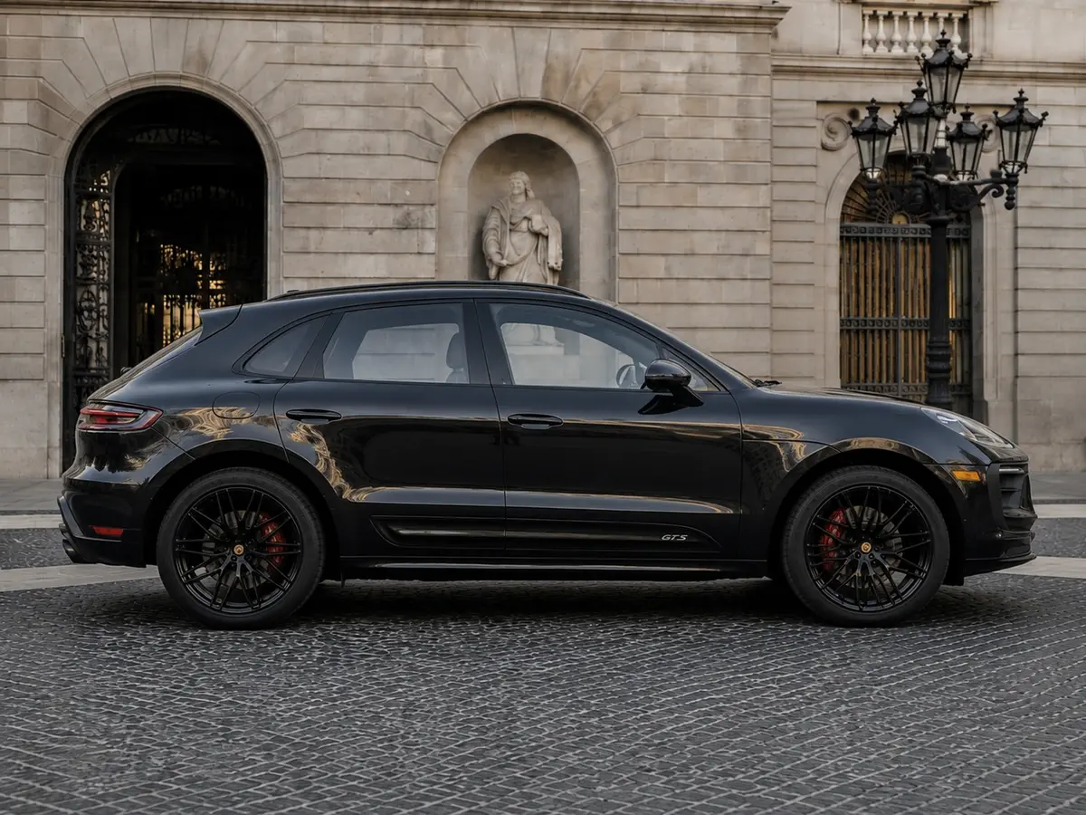 Porsche Macan GTS 2024, Frontansicht — Munich Luxury Cars, München. Der Porsche Macan GTS, Baujahr 2024, verbindet die Fahrpräzision eines Sportwagens mit…