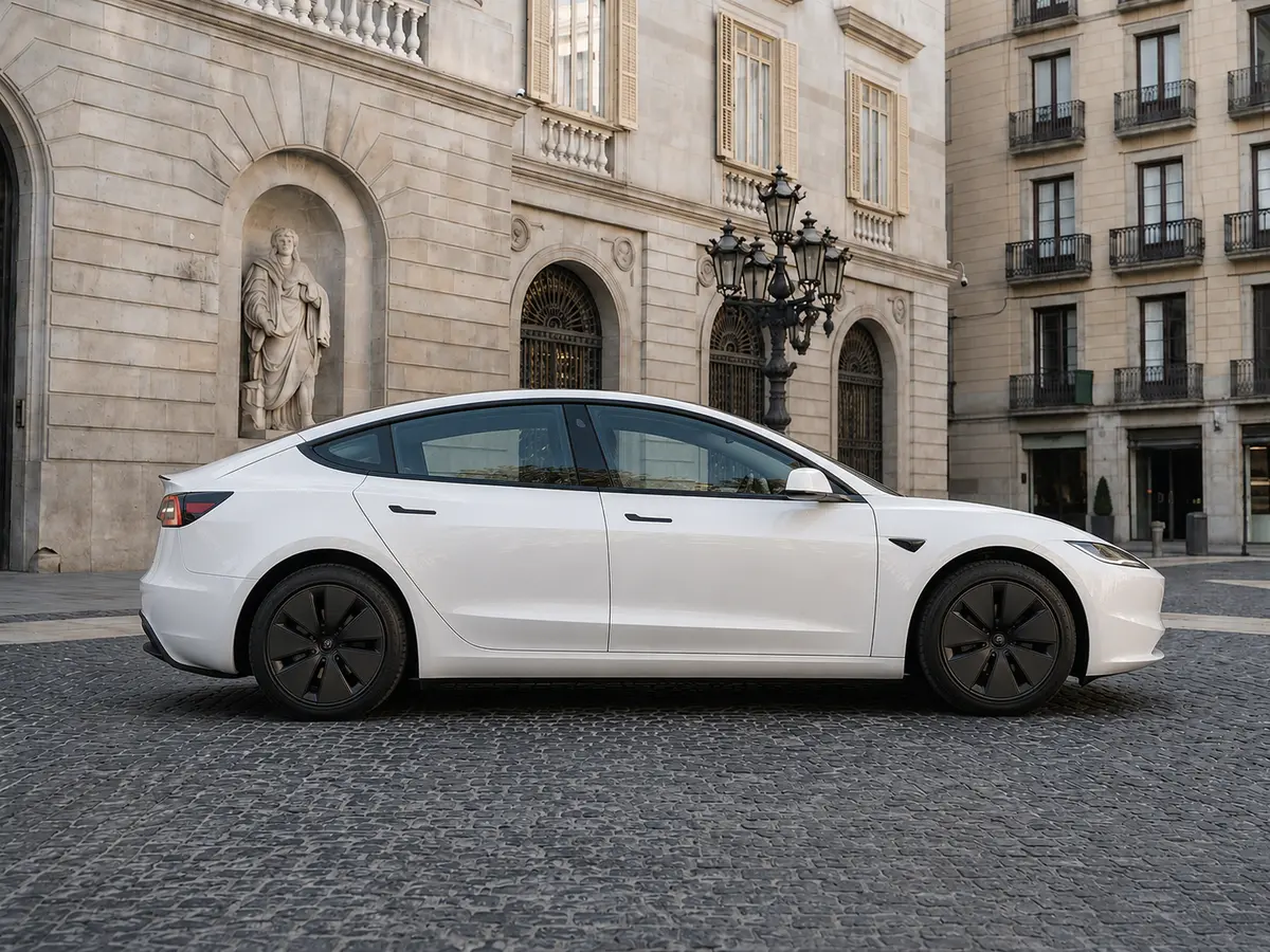 Tesla Model 3 Performance 2026, front view — Munich Luxury Cars, Munich. The 2026 Tesla Model 3 Performance is the quickest-witted car in daily traffic without…