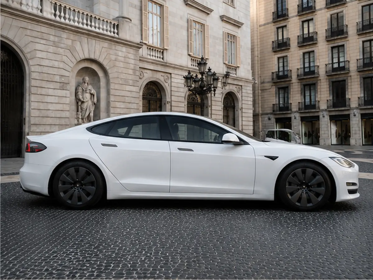 Tesla Model S Plaid 2025, Frontansicht — Munich Luxury Cars, München. Der Tesla Model S Plaid bringt 1020 PS auf die Straße, ohne dass im Innenraum viel davon…