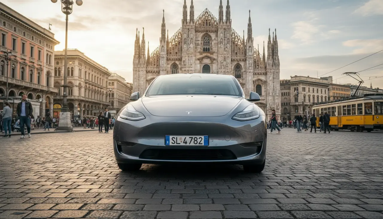 Tesla Model Y Long Range 2023, Frontansicht — Munich Luxury Cars, München. Der Tesla Model Y Long Range aus 2023 fährt sich anders als die meisten Fahrzeuge in…