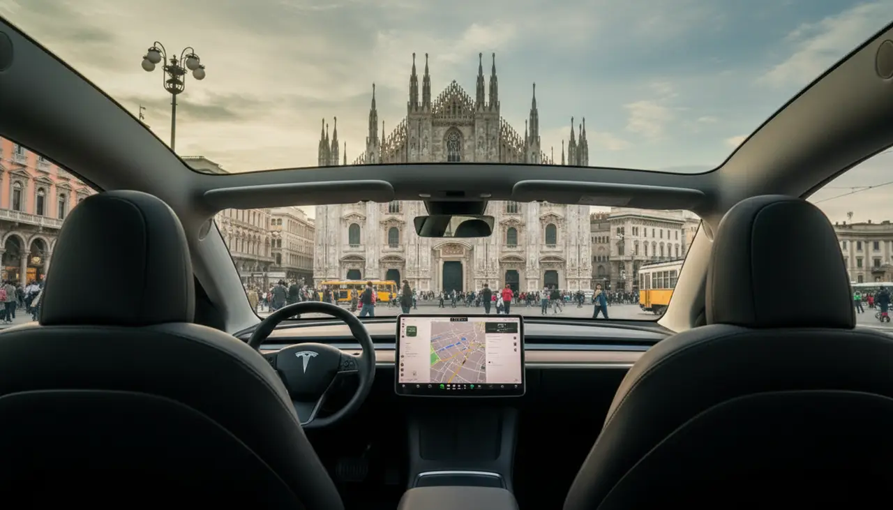 Tesla Model Y Long Range 2023, Armaturenbrett — Munich Luxury Cars, München. Der Tesla Model Y Long Range aus 2023 fährt sich anders als die meisten Fahrzeuge in…